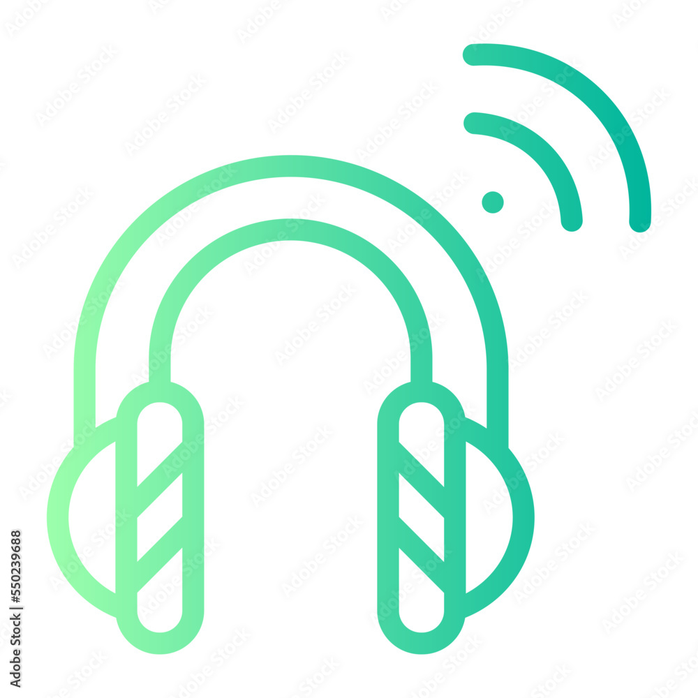 headphone gradient icon headphone gradient icon