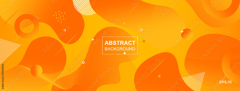 Geometric minimal abstract fluid liquid shapes line orange gradient presentation background Geometric minimal abstract fluid liquid shapes line orange gradient presentation background
