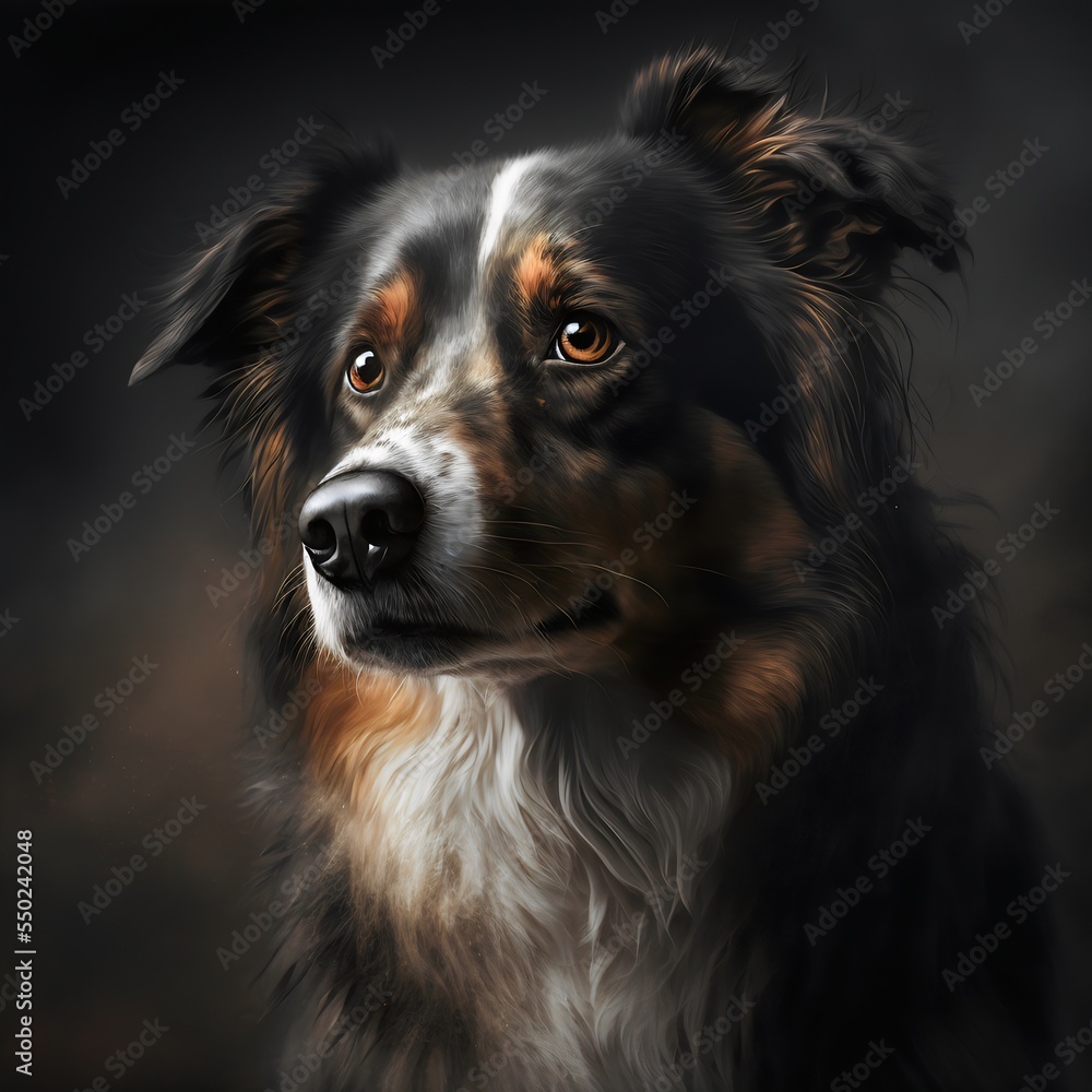 Dog portrait created with AI