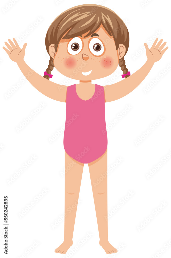 Cute scientist girl cartoon character Cute scientist girl cartoon character