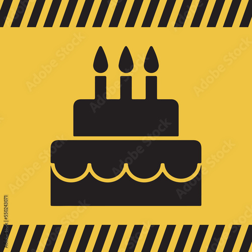 Logo gâteau d'anniversaire.