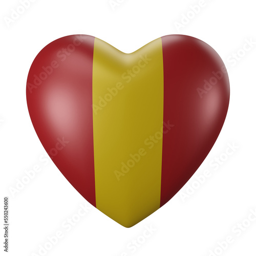 Heart shaped model with Spain flag colored. 3D rendering Free Download Heart shaped model with Spain flag colored. 3D rendering - GFXLoad