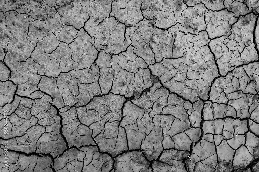 black background cracks white texture desert effect abstract