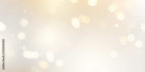 golden bokeh background with glittering stars, elegant design vector illustration