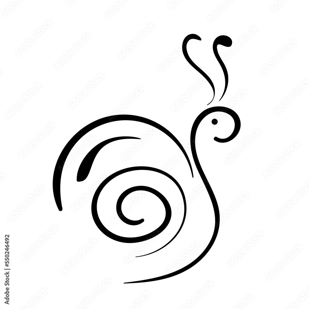 Fototapeta premium Snail Logo Vector design Templates. Vector illustration