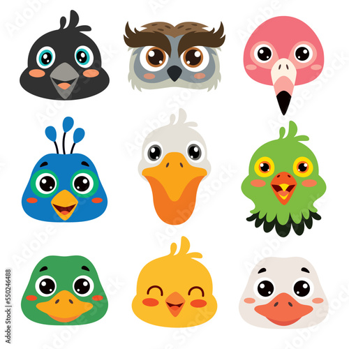 Set Of Cartoon Animal Heads © yusufdemirci
