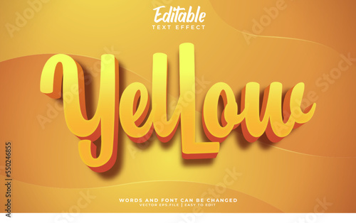 yellow text effect
