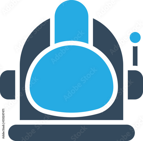 Space helmet Vector Icon
