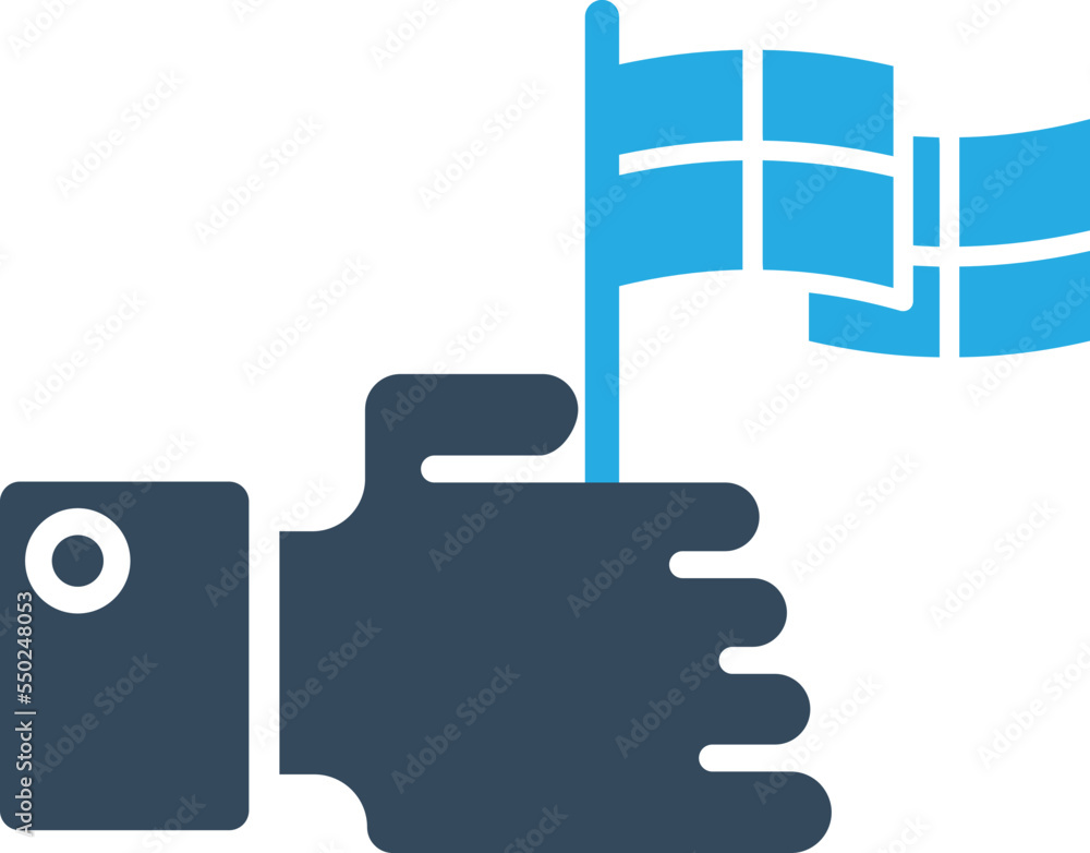 Achievement flag Vector Icon Achievement flag Vector Icon
