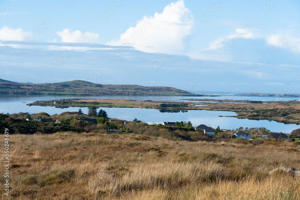 Northern Ireland. View of the bay, mountains. Northern Ireland. View of the bay, mountains.