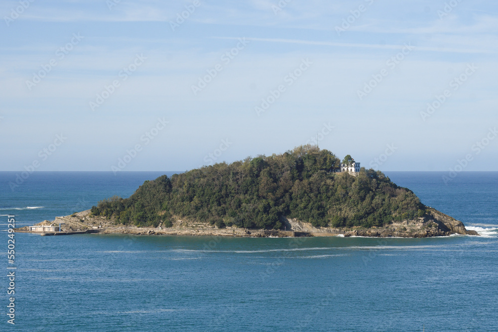 View of the island of Santa Clara from San Sebastian