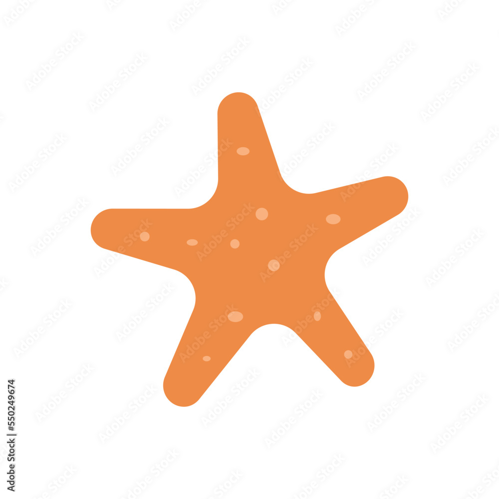 Starfish Vector illustration shown on white background. Starfish Vector illustration shown on white background.