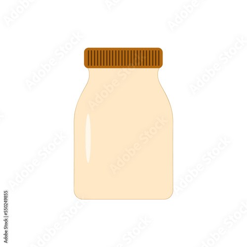 Jar icon in flat style isolated on white background. 