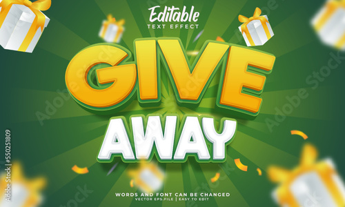 Editable text effect give away for your banner