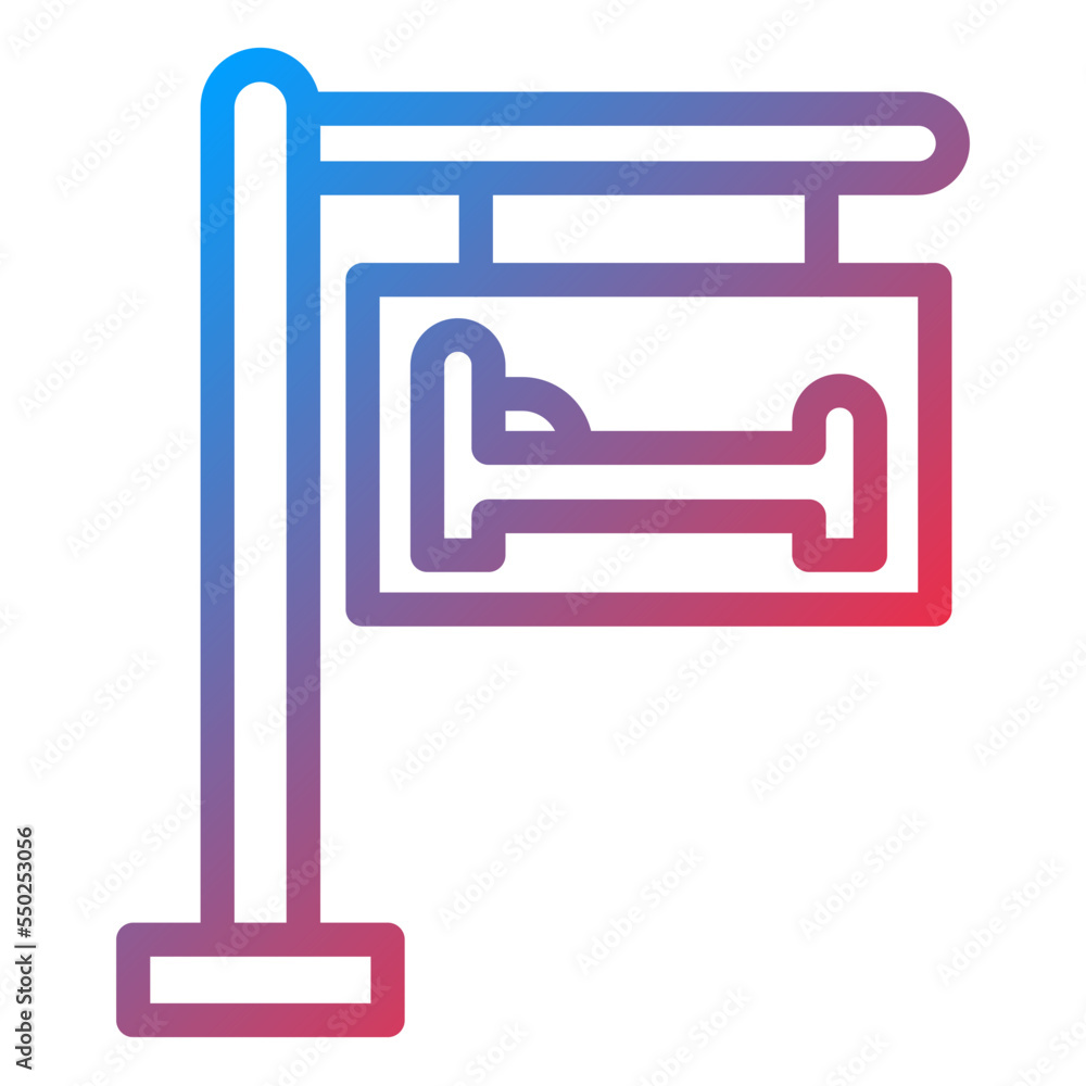 Hotel Sign Icon Style Hotel Sign Icon Style