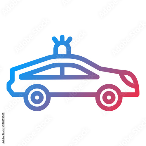 Police Car Icon Style