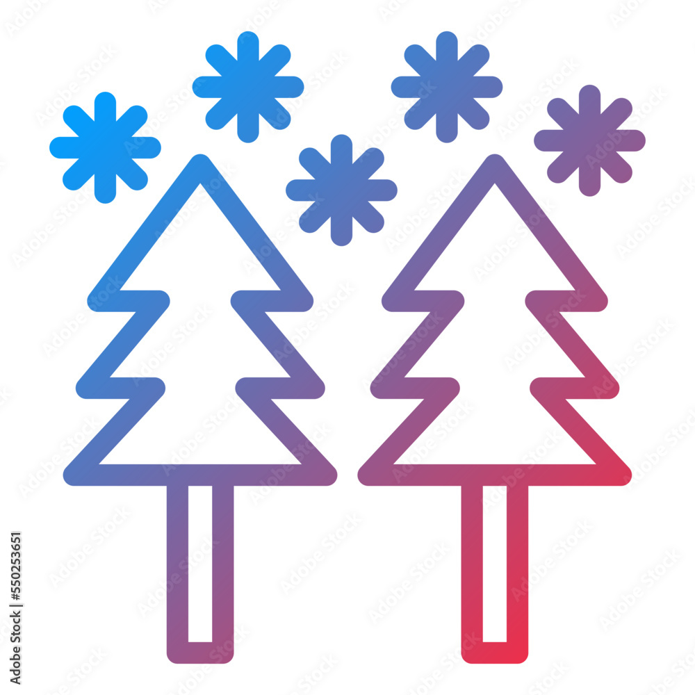 Snow Forest Icon Style Snow Forest Icon Style
