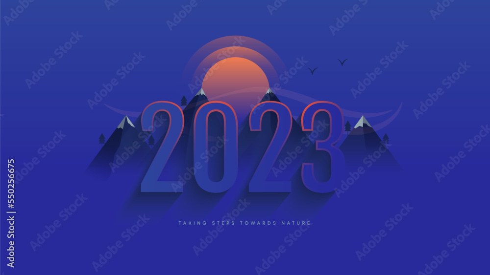 2023 New Year Environment Theme ( Mountains )