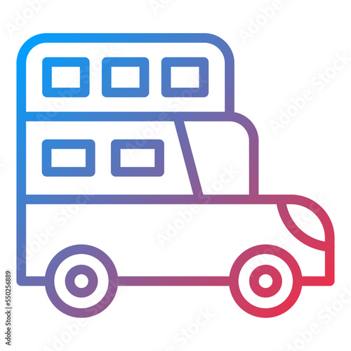Double Decker Icon Style
