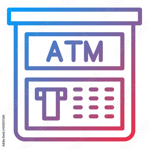 Atm Machine Icon Style