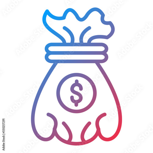 Money Bag Icon Style