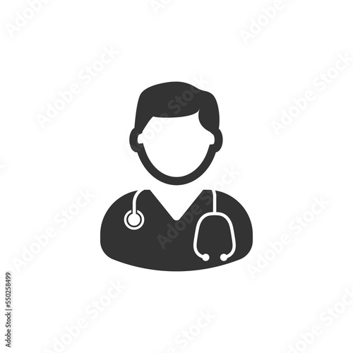 Doctor icon.Vector illustration isolated on white background.Eps 10.