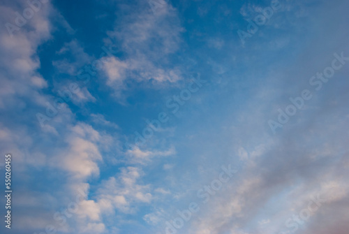 White clouds against a blue sky