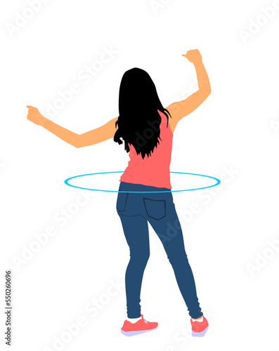 child playing with hoop