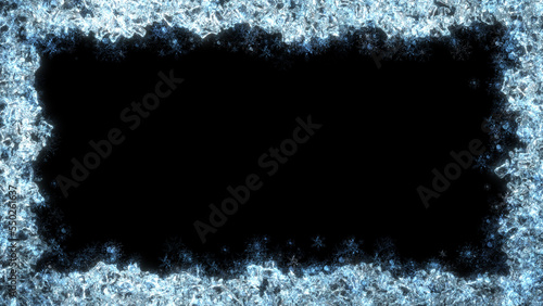 Christmas frost frame with copy space
