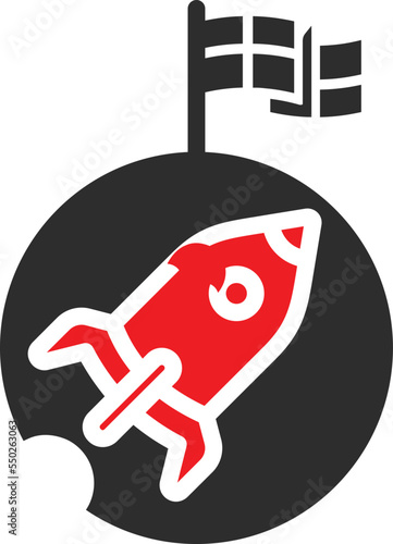 Space Rocket Vector Icon
