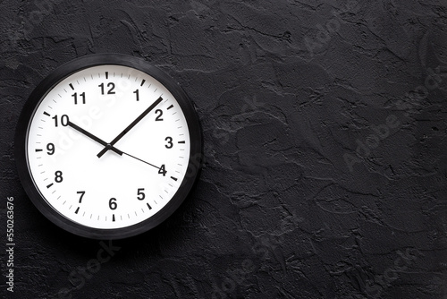 Wallpaper Mural Office wall clock. Black and white clock - time to work concept Torontodigital.ca