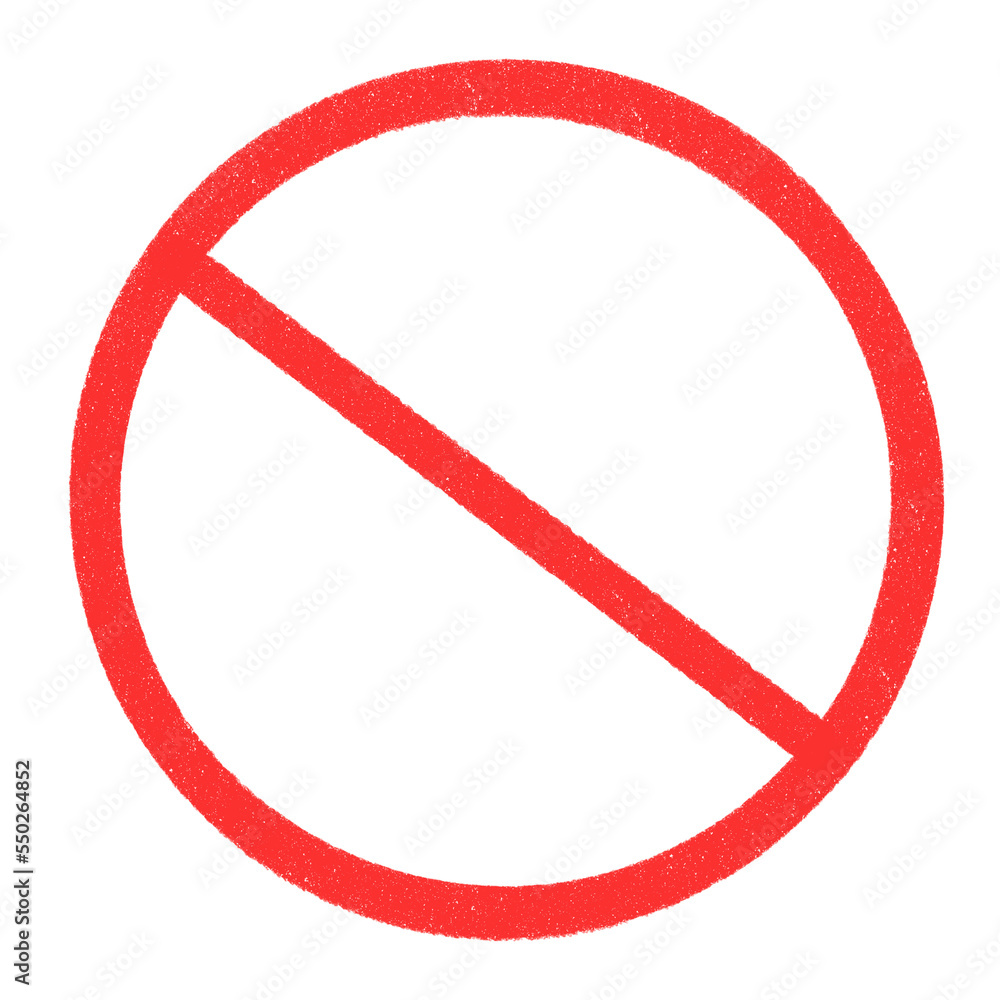 Obraz premium Red stop hand drawn icon design illustration elements.