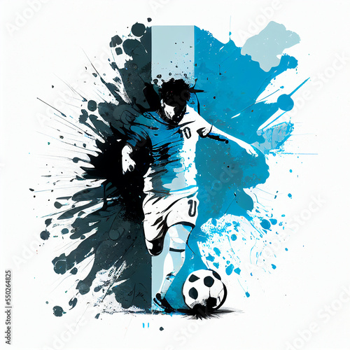 Obraz Reprezentant Argentyny w piłce nożnej. Argentyńska drużyna piłkarska.