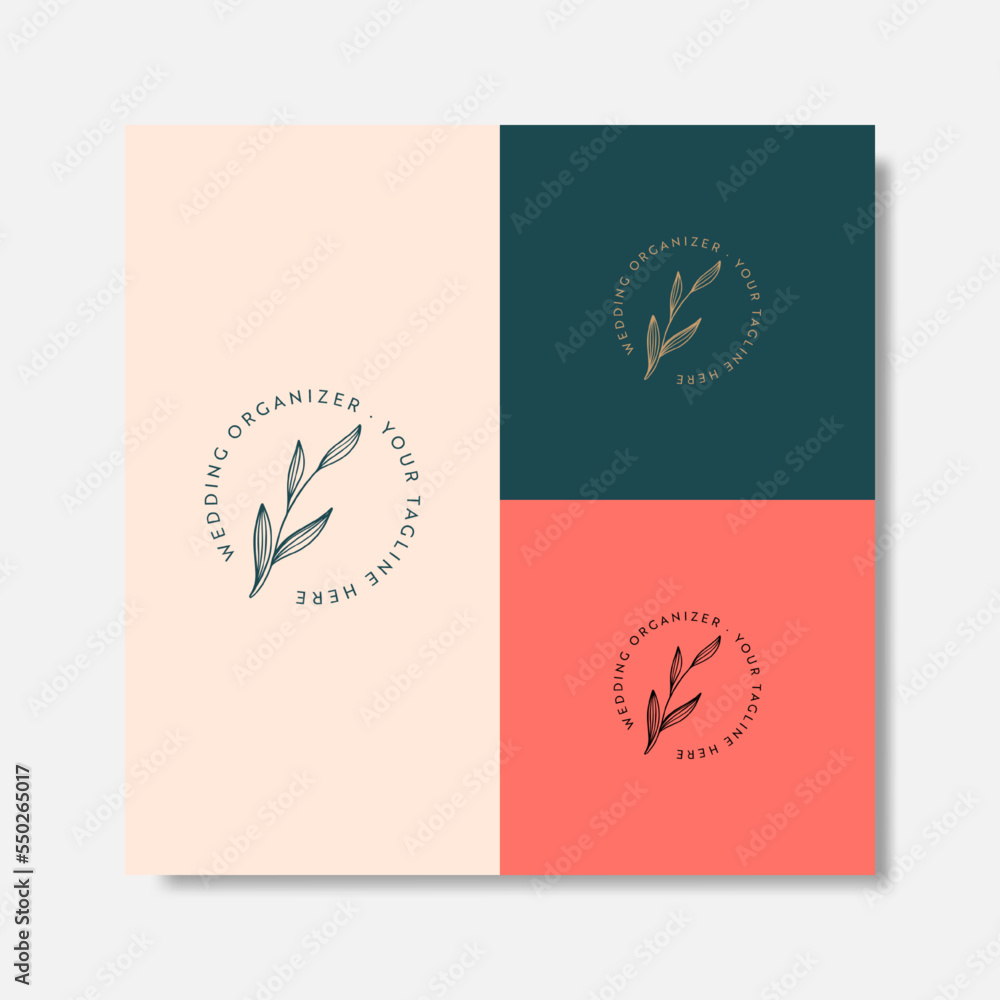 Abstract Flowers Vector Signs or Logo Templates.