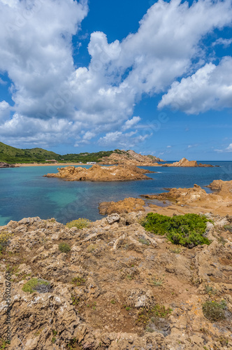 Pregonda Beach in Menorca, Spain