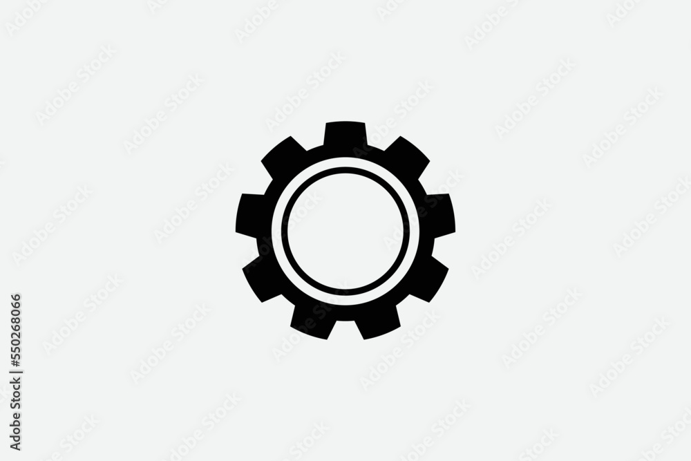 Modern and simple gear icon design template Modern and simple gear icon design template