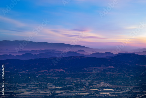 Aerial view landscape, road trip to Arrowhead  lake,  California, © CK
