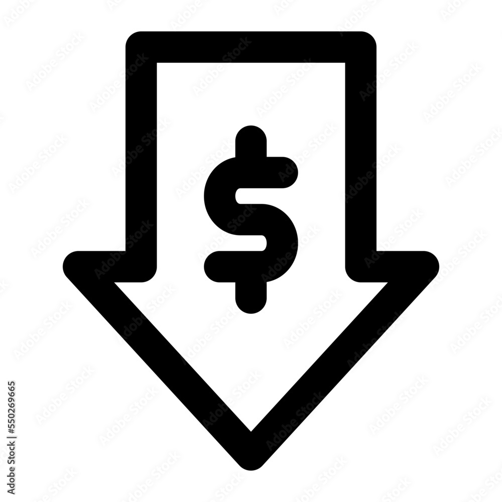 economic crisis line icon economic crisis line icon
