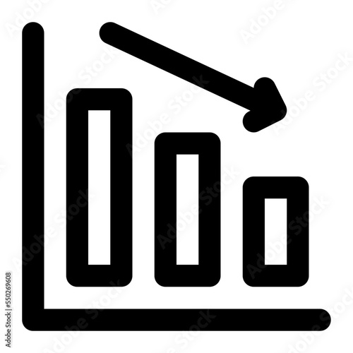 economic crisis line icon