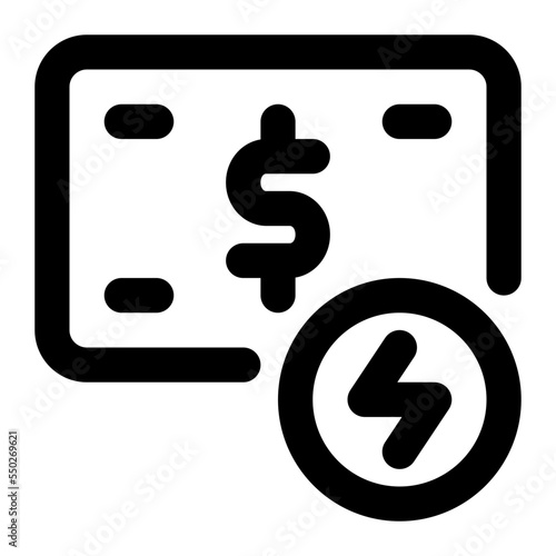 economic crisis line icon