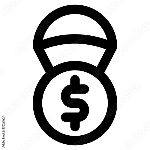 economic crisis line icon