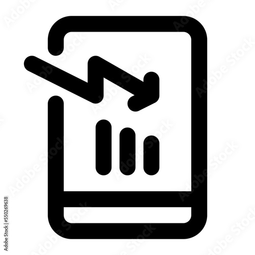 economic crisis line icon