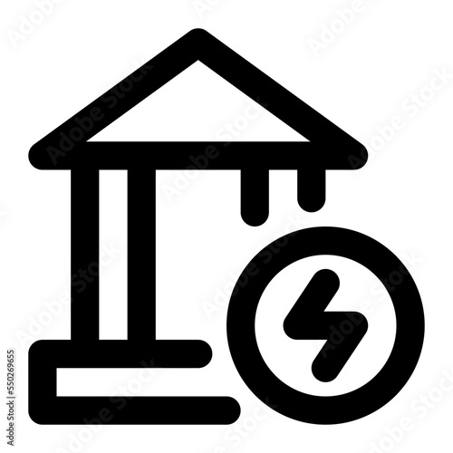 economic crisis line icon