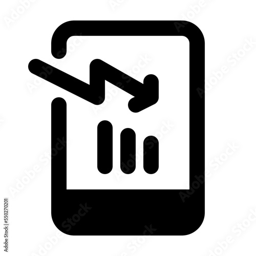 economic crisis glyph icon