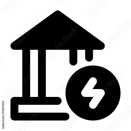economic crisis glyph icon