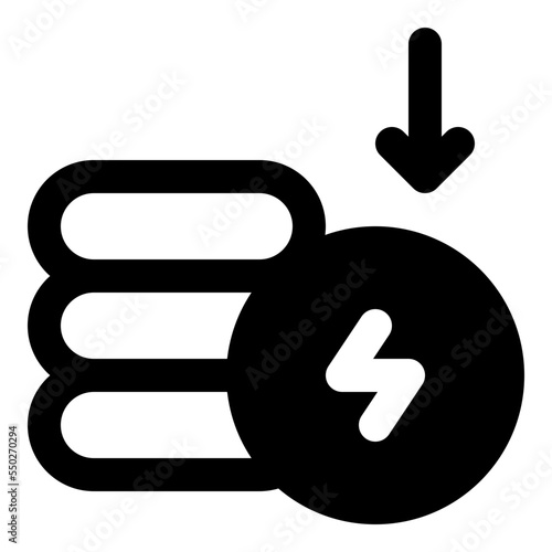 economic crisis glyph icon