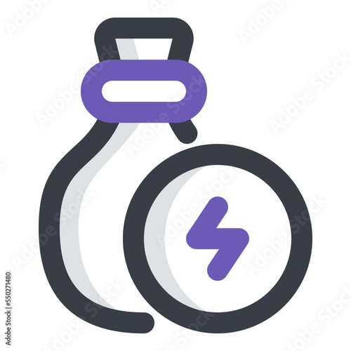economic crisis colored line icon