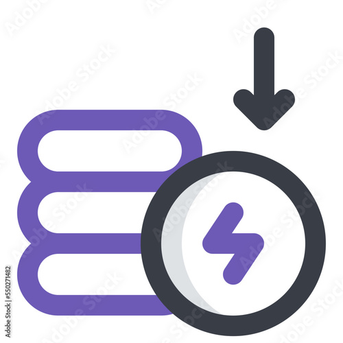economic crisis colored line icon