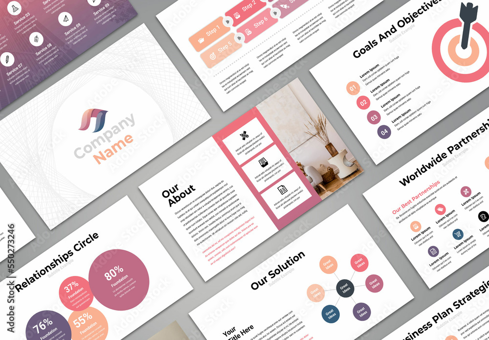 Editable Business Presentation Layout Stock Template | Adobe Stock