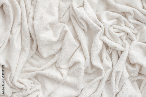 Canvas Print The look of many folds of pile terrycloth toweling